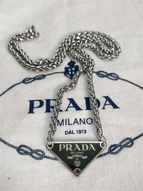 prada emblem necklace|Prada official logo.